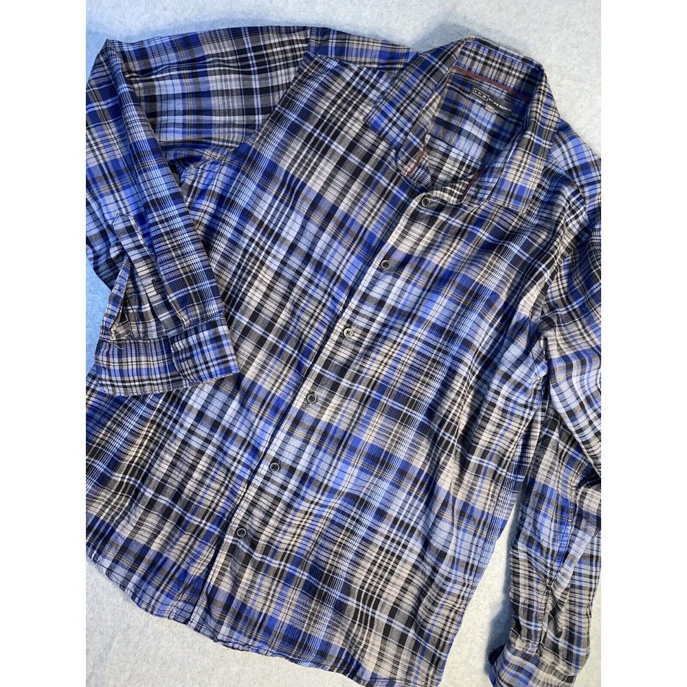 Ike By Ike Behar Button Front Long Sleeve Plaid Shirt‎ Men Medium